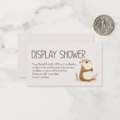 Carte De Correspondance Zoo Nursery Animaux Baby Display Douche (Devant/Arrière en situation)