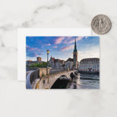 Carte De Correspondance Zurich, Suisse (Devant/Arrière en situation)