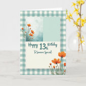 Carte de cosmos d'anniversaire douce (Fleur jaune)