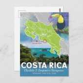 Carte de Costa Rica Souvenirs de Lune de Miel (Devant / Derrière)