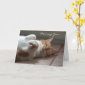 Carte de couchage pour chat mignon (Fleur jaune)
