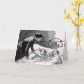 Carte de couchage vintage mère et enfants (Fleur jaune)