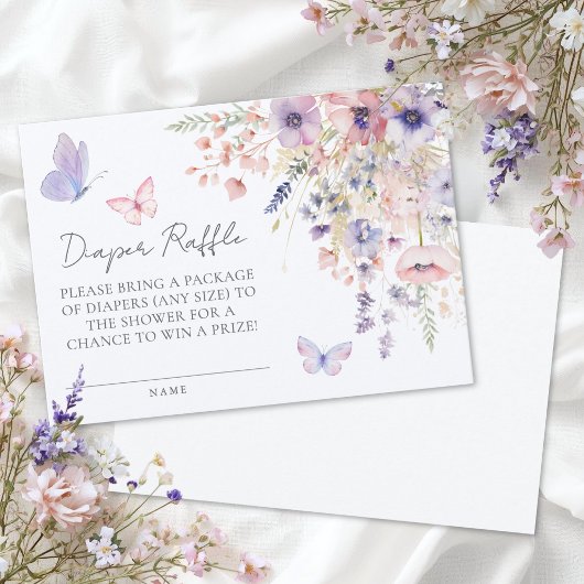Carte de couche bébé Fête de naissance Papillon Fl