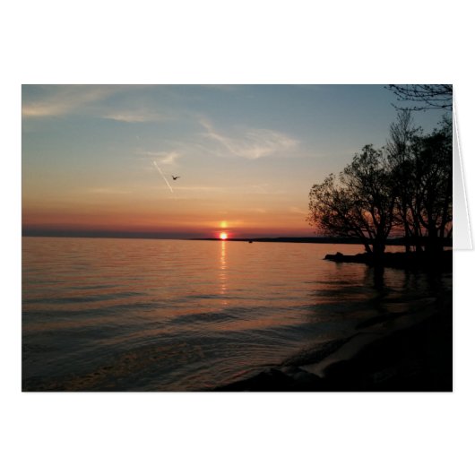 carte de coucher de soleil à North Bay (Devant horizontal)
