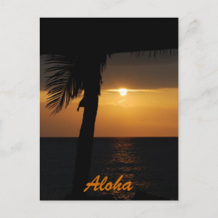 Carte de coucher de soleil Aloha Hawaiian