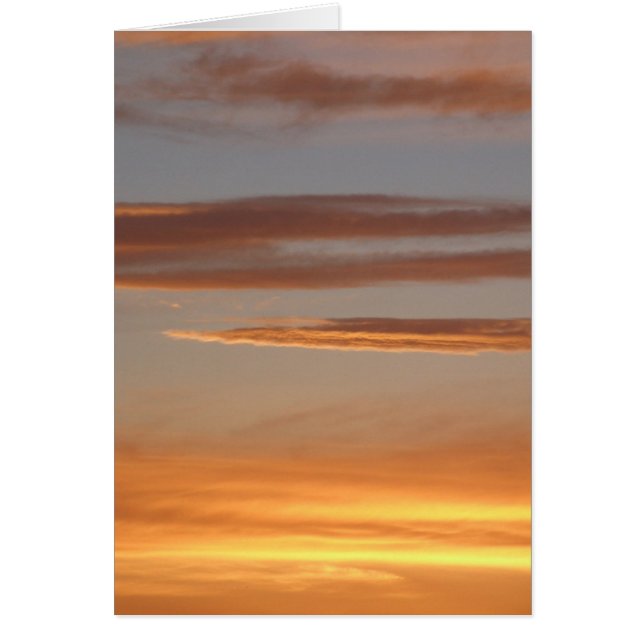 Carte de coucher de soleil orange (Devant)