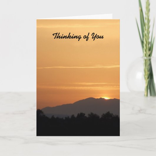 Carte de coucher de soleil orange (Devant)