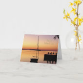 Carte de coucher du soleil de fête des pères (Fleur jaune)