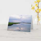 Carte de coucher du soleil de marécage (Fleur jaune)