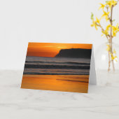CARTE DE COUCHER DU SOLEIL DE PLAGE DE POINT LOMA (Fleur jaune)
