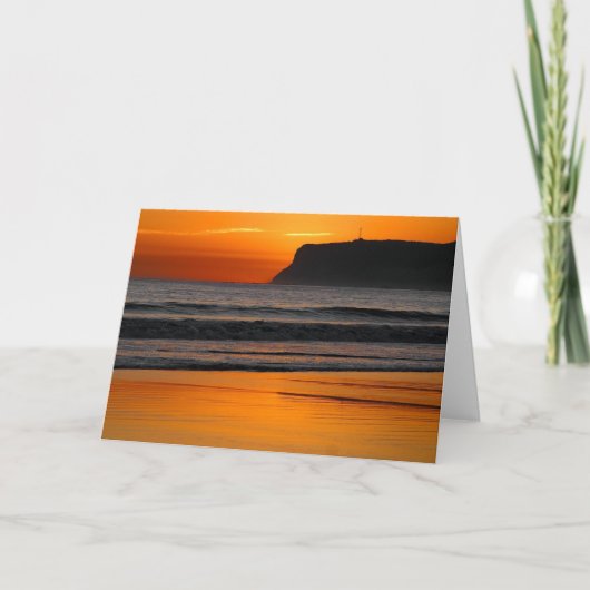 CARTE DE COUCHER DU SOLEIL DE PLAGE DE POINT LOMA (Devant)