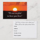 Carte de coucher du soleil de visiteur d'église (Devant / Derrière)