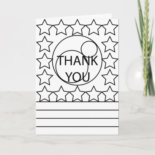 Carte de couleur créative Merci 3 de la carte (Devant)