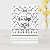 Carte de couleur créative Merci 3 de la carte (Fleur jaune)