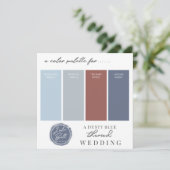 Carte de couleur Dusty Blue Cinnamon & Navy (Debout devant)