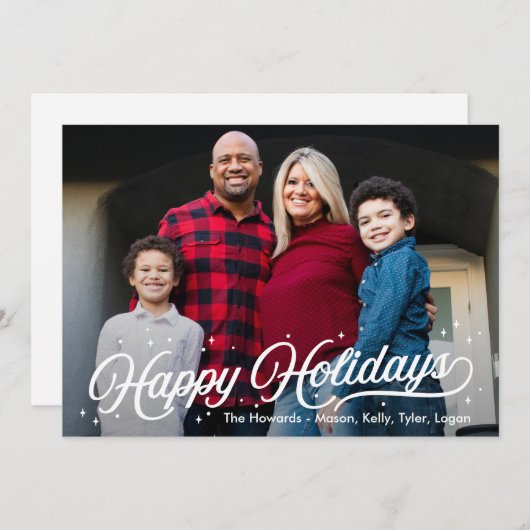 Carte de couleur modifiable, Joyeuses fêtes, étern (Devant / Derrière)