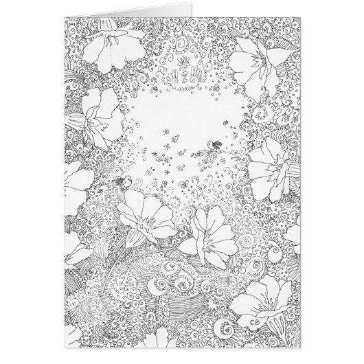 Carte de couleur personnalisée "Blossoms" (Devant)