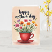 Carte de Coupe de Fleur Aquarelle Pêche (Fleur jaune)