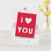 Carte de coupe Valentine sur bois (Fleur jaune)
