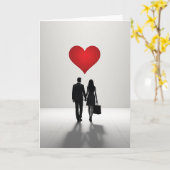 Carte de couple d'amour simple (Fleur jaune)