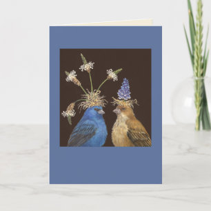 Carte de couple de bunting Indigo