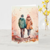 Carte de couple pour anniversaire de la Saint-Vale (Fleur jaune)