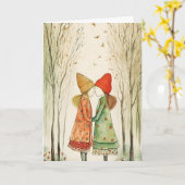 Carte de couple pour l'anniversaire de la Saint-Va (Fleur jaune)