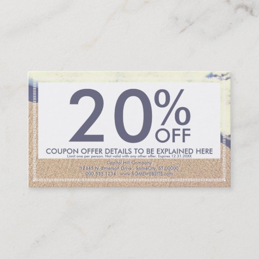 carte de coupon à ondes balisées (Devant)