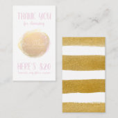 Carte de coupon d'affaires photographique (Devant / Derrière)