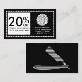 carte de coupon de bandes de rasoir (Devant / Derrière)