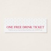 Carte de coupon de boisson gratuite du mariage mar (Dos)