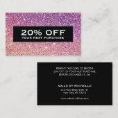 Carte de coupon de PARTIES SCINTILLANT MODERNE BRO (Devant / Derrière)