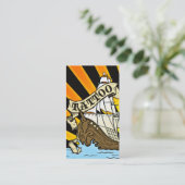 carte de coupon de tatouage de bateau pirate (Debout devant)
