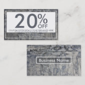 carte de coupon de texture croustillante (Devant / Derrière)