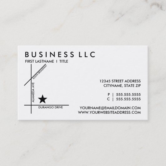 carte de coupon de trois rues (Devant)