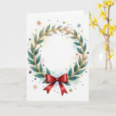Carte de couronne de fête de fin d'année (Fleur jaune)