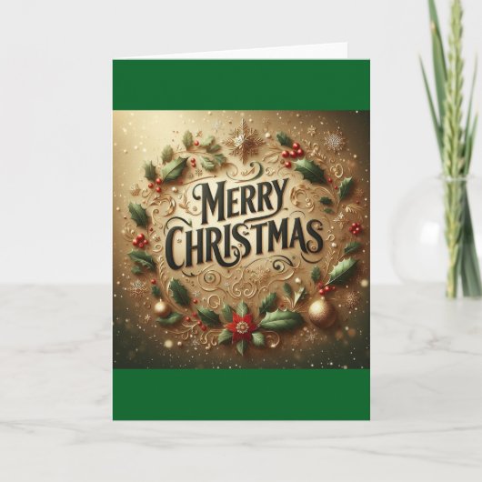 Carte de couronne de Noël (Devant)