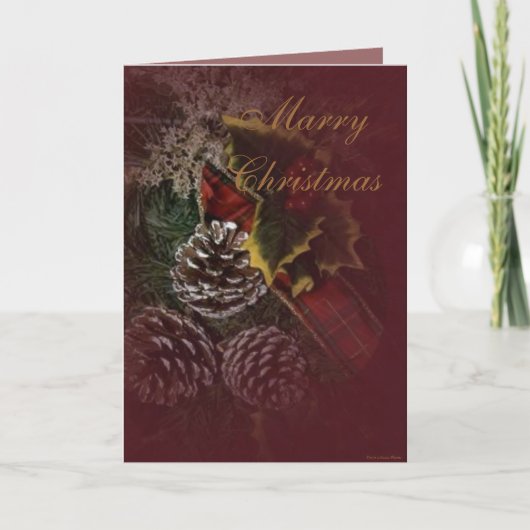 Carte de couronne de Noël (Devant)