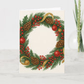 Carte de couronne de Noël (Devant)