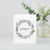Carte de couronne de Noël de la Paix (Debout devant)