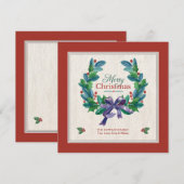 Carte de Couronne de Noël Evergreen (Devant / Derrière)