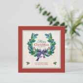 Carte de Couronne de Noël Evergreen (Debout devant)