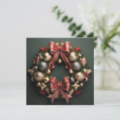 Carte de couronne de Noël Joyeux 3D (Debout devant)