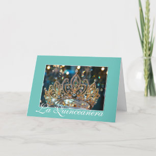 Carte de couronne or Quinceanera