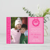 Carte de couronne traditionnelle Happy Holidays (r (Debout devant)