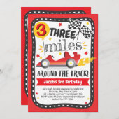 Carte de course Cute Racetrack Enfants Garçon fête (Devant / Derrière)