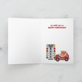 Carte de course de voiture Anniversaire de enfant (Intérieur)