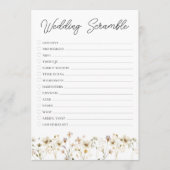 Carte de course Mariage Fleur sauvage aquarelle (Devant)