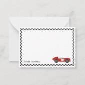 Carte de course rouge personnalisée pour garçons (Devant)