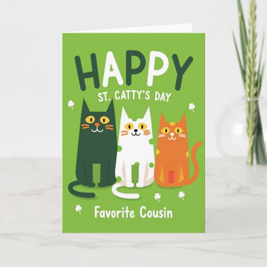Carte de Cousin pour la Saint-Catty (Devant)
